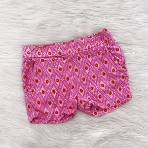 Peek Girls Pink Floral Printed Elastic Waist Casual Shorts